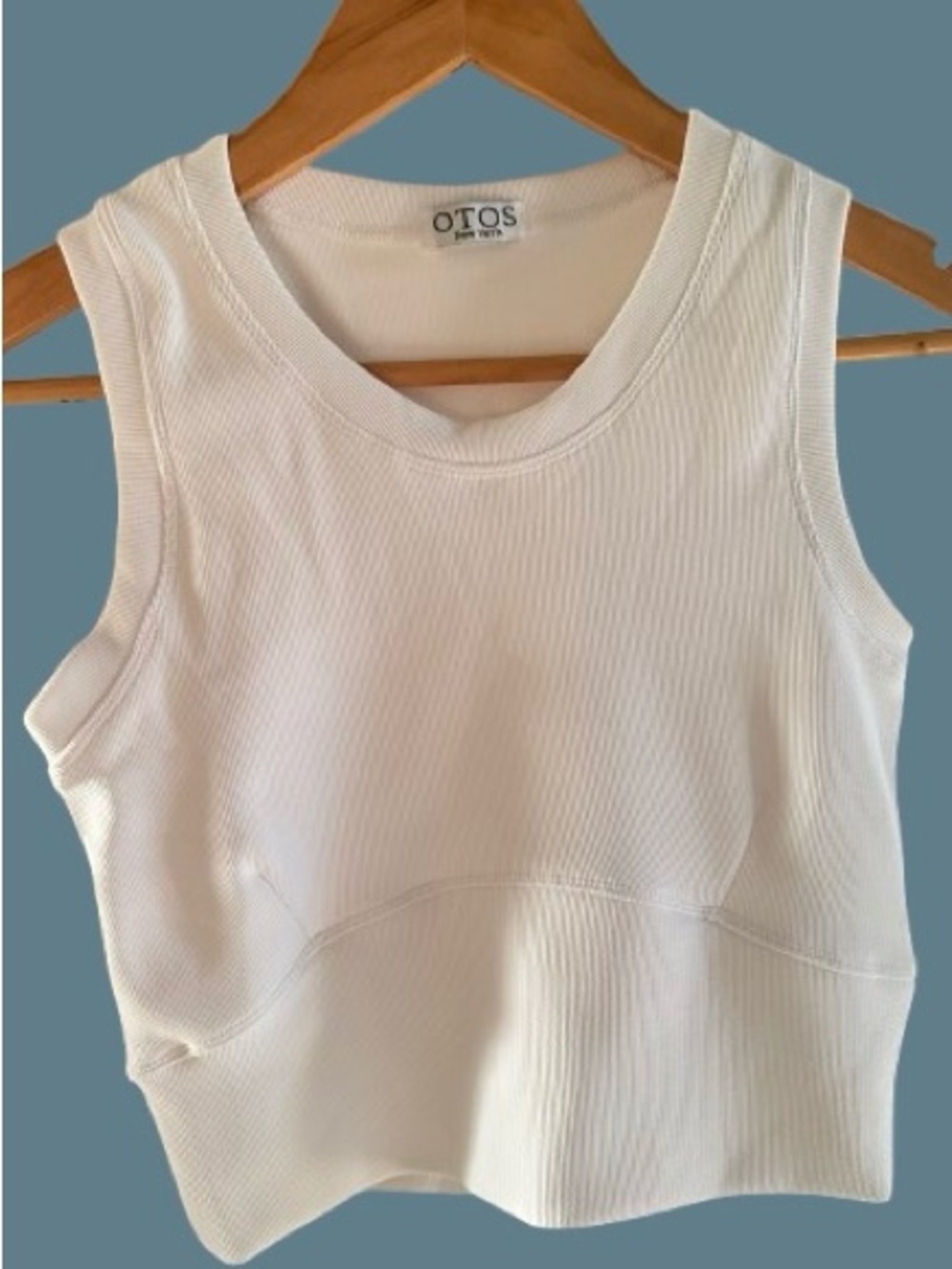 Everyday Ribbed White Tank Crop Top